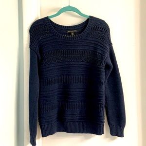 Banana Republic Navy Knit Chunky Fisherman Sweater Size Extra Small XS